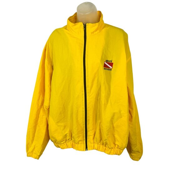 Vintage Uzzi Yellow Windbreaker Jacket – Women's Dive Gear - Size Large - Picture 9 of 10